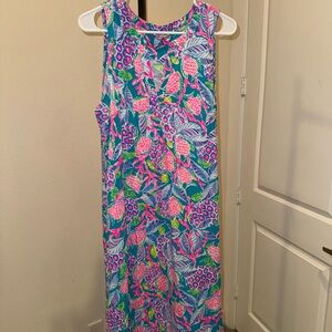 Lilly Pulitzer Pink and Blue Tropical Dress